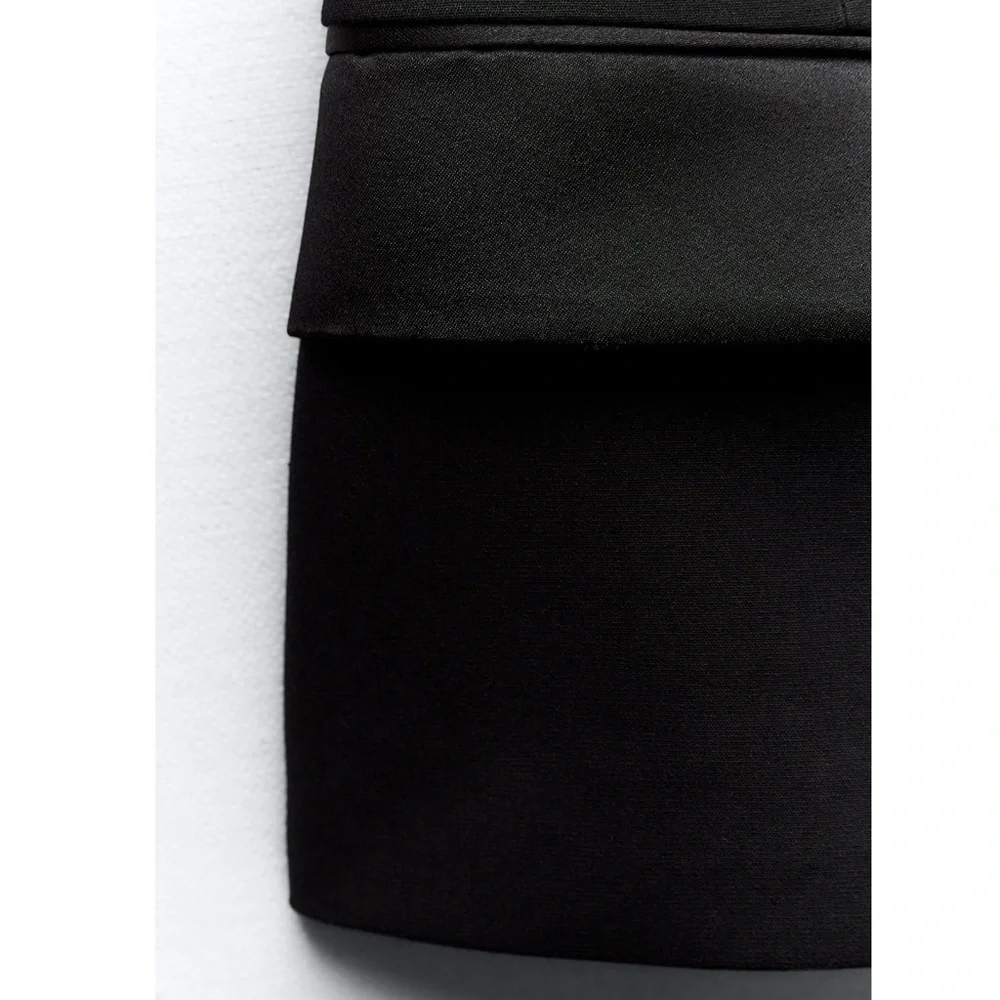 Zara 2 pieces COMBINATION SATIN EFFECT BUSTIER TOP and skirt - Picture 5 of 6